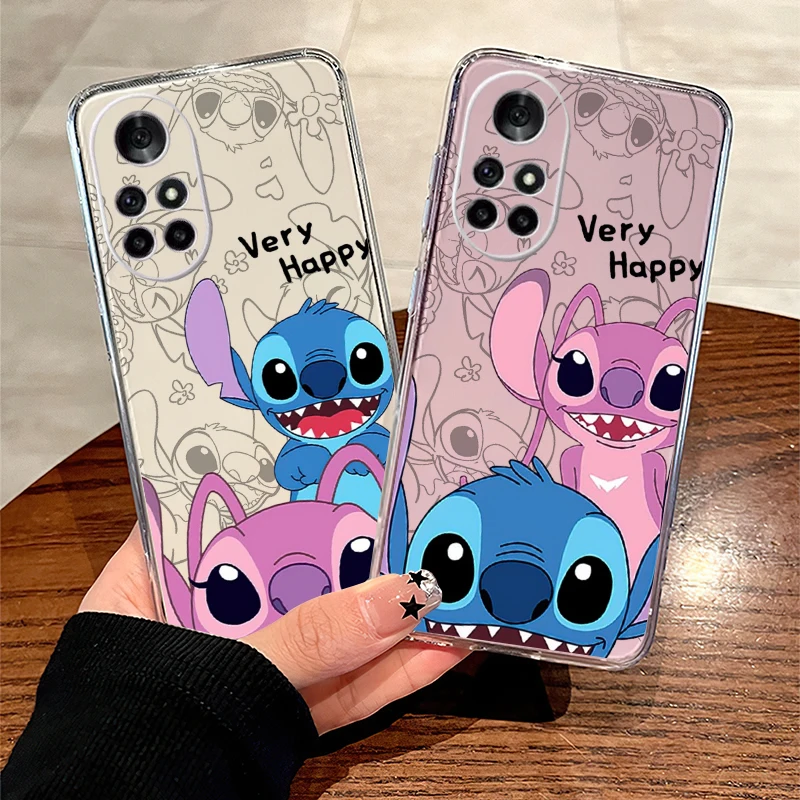 Disney Lilo Stitch Bady для Huawei Mate Honor 50 50se 30 10 Lite 8X 9X Pro 40 30E 20 Plus Чехол телефона Funda
