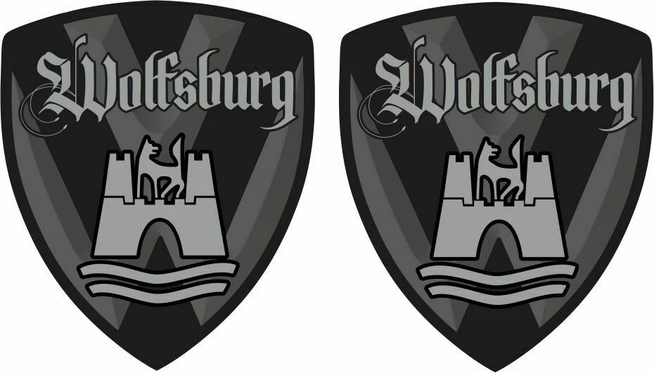 

Наклейки на крыло для x2 VW T4 T5 T6 Transporter RV Golf Passat wolfsburg 80 мм