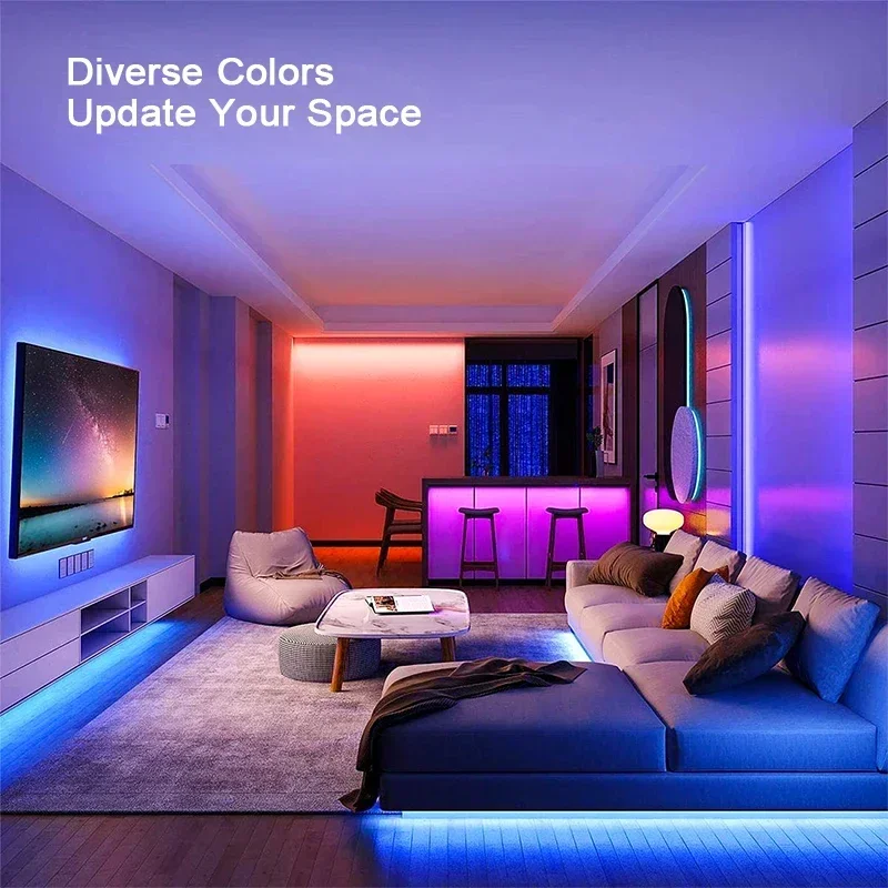Фото 2025 Новая светодиодная лента COXO cob rgb 15 Вт, высокое качество, 3M 9495LE, цветная смарт-лента 5 м, 12 В, 24 В, rgbw, светодиодная лента cob, RGB №1