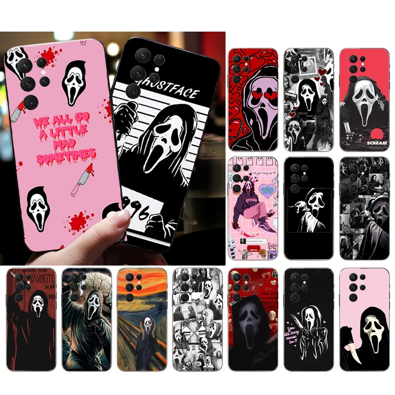 

Phone Case for Samsung Galaxy S23 S22 S21 S20 Ultra S20 S22 S21 S10 S9 Plus S10E S20FE Ghostface Ghost face horror Scream Case