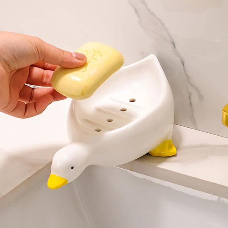 

1PC Marble Ceramics Bathroom Soap Dish Restaurant Hotel Soap Storage Items Restroom Decorations Household Soap Box