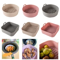 Air Fryer Oven Baking Tray Fried Chicken Bread Pizza Basket Mat  Silicone Baking Dishes Multifunctional Grill Pan Accessories