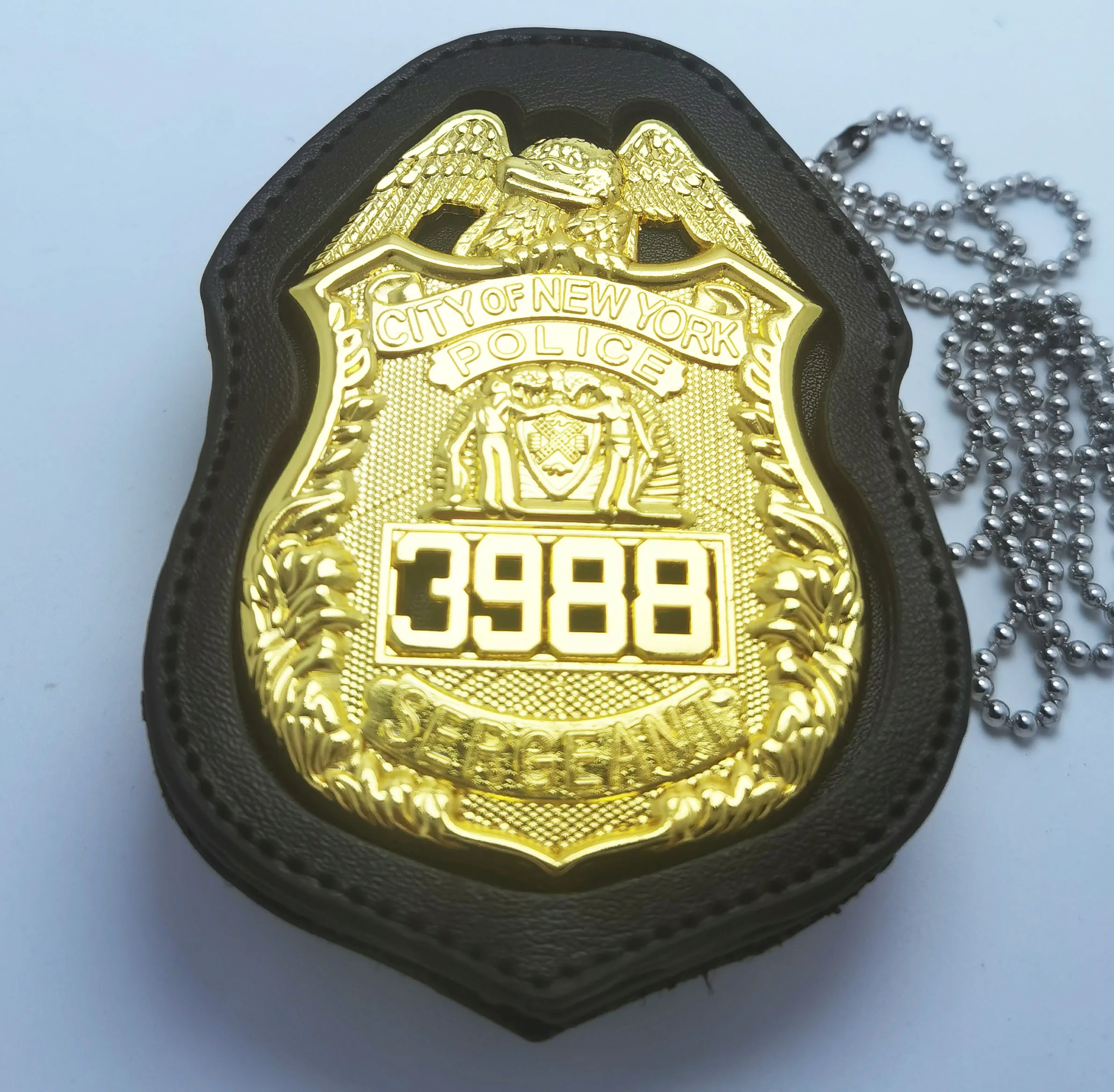 

American NY.PD NO.3988 City Нью-Йорк значок и аксессуары реквизит для кино и телевидения