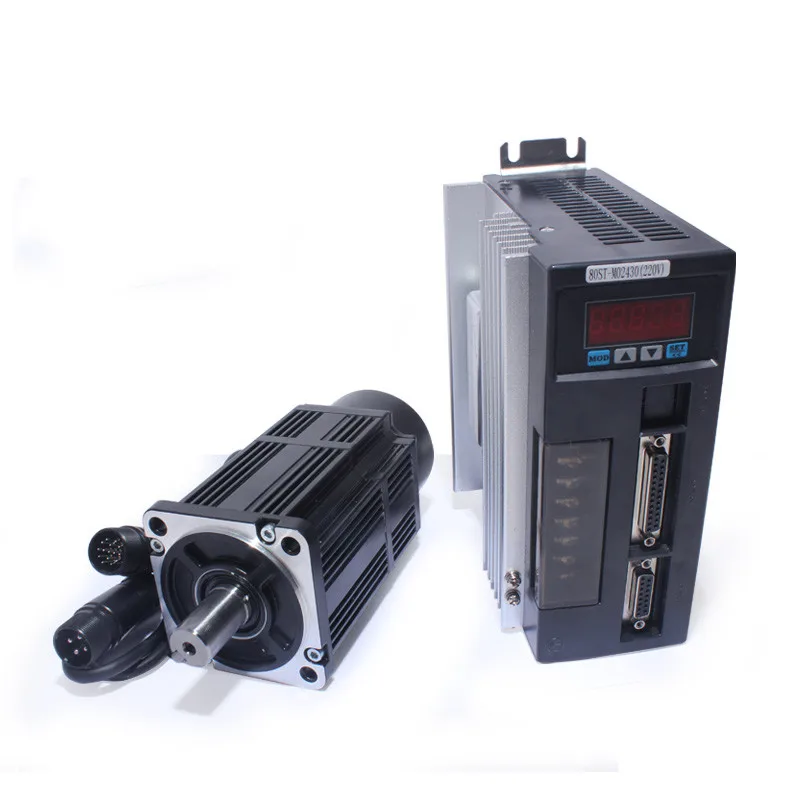 

220V 750W 2.39N.M 3000RPM 80ST-M02430 Single Phase AC Servo Motor with Driver