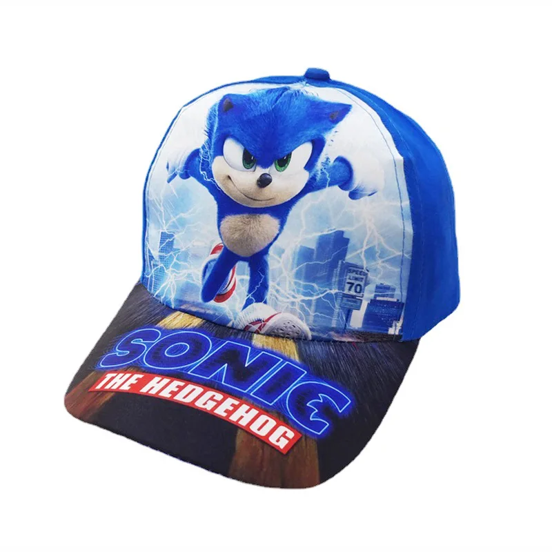 

Sonic The Hedgehog Anime Print Baseball Caps Boys Cartoon Fashion Adjustable Summer Outdoor Sunscreen Hat Student Sunshade Cap