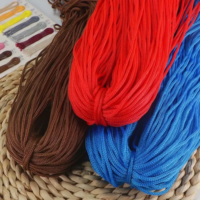200 г 3 мм цветная нейлоновая нить для вязания крючком полые линии макраме 100%