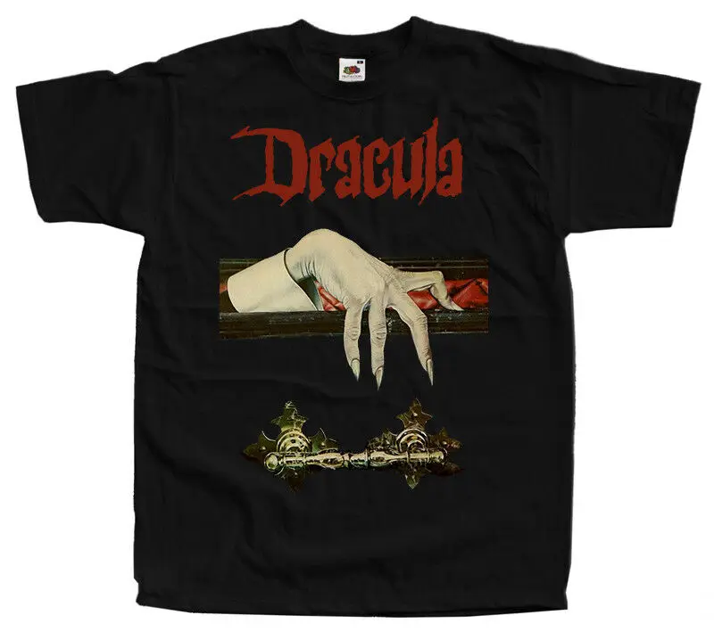 

Dracula V44, Christopher Lee, movie poster, T-Shirt (BLACK) ALL SIZES S-5XL