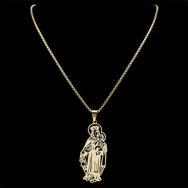 Ожерелье для женщин и мужчин NZZZ508S01 с изображением Богородицы христианской