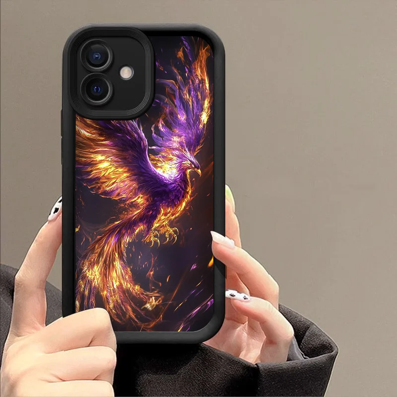 Фото Эстетичный чехол для телефона с золотым узором «Феникс» для Google Pixel 10 9 8 7 8A 7A Pro XL 9A 4G 5G, противоударный, мягкий, с защитой от падений №4