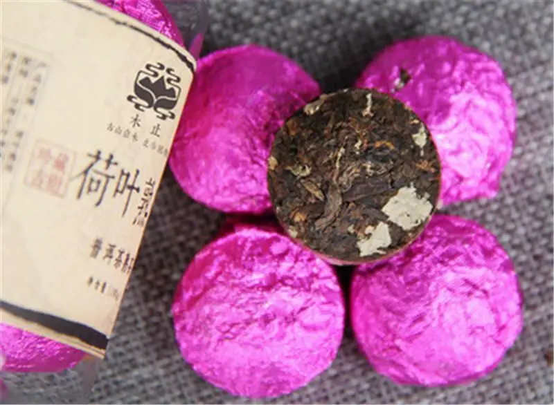 

China Yunnan Puer Tea Lotus Leaf Pu-erh Tuo Cha 100g Small Canned Pu Er Ripe Tea