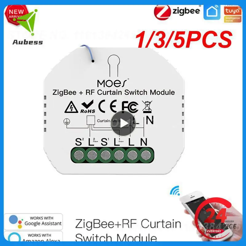 

1/3/5PCS Tuya ZigBee 3.0 Smart Light Switch Relay Module 1/2/3 Gang Smart Life/Tuya App Control, Works with Alexa Home
