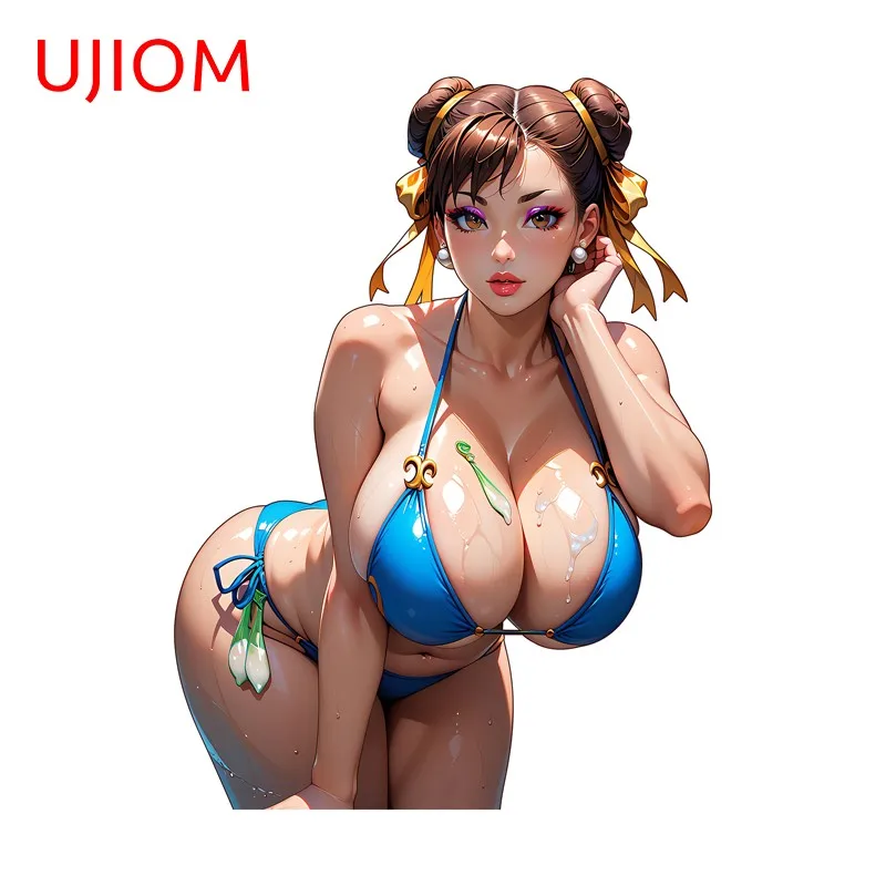 

UJIOM Hentai Chunli Butt большая наклейка на стену на грудь, очаровательная интересная графика, наклейка для шкафа, Vestibulec, украшение для гардероба