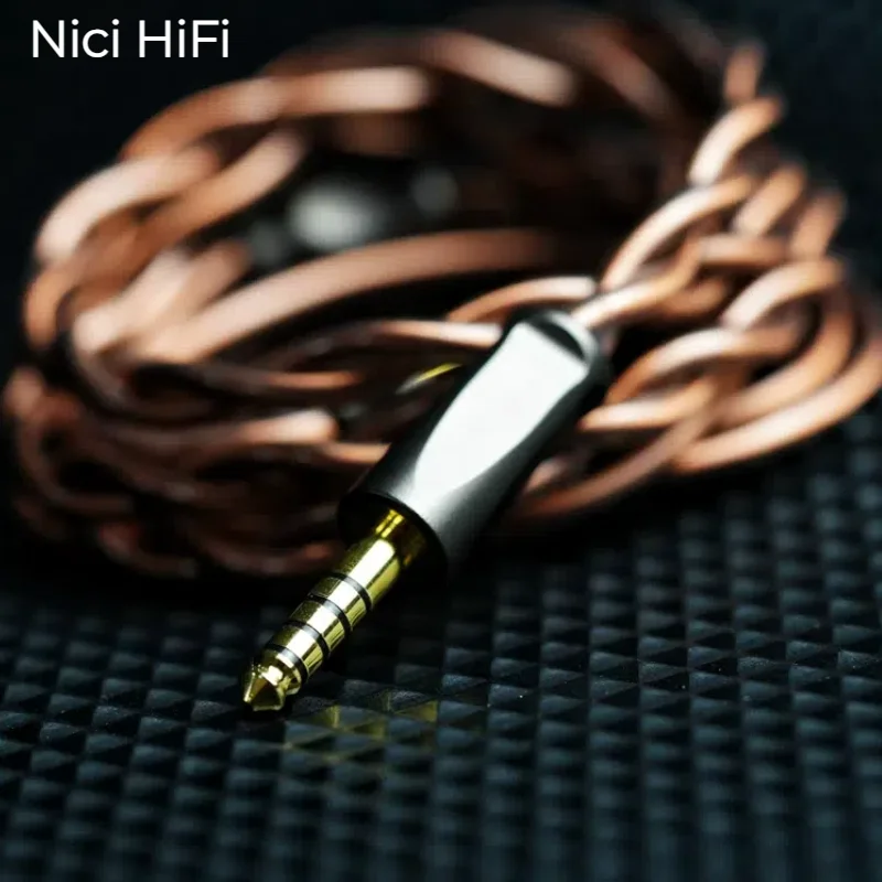 Фото Удлинительный кабель для наушников-вкладышей Nici HiFi-20 с балансом 2,5/3,5/4,4 мм, MMCX/2Pin для Delci Explorer DaVinci Himalaya 5U №2