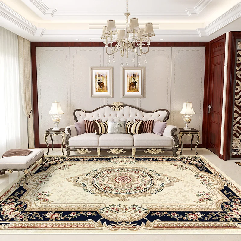 

Muslim Carpet Old-Fashioned Persian Printed Carpet Hall Nordic-Style Ethnic Large-Area Carpet American Sofa Coffee Table Cushion