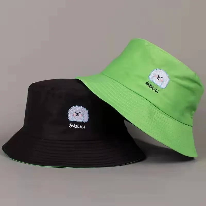 Панама с вышивкой Двусторонняя унисекс для мужчин и женщин 2022 - купить по