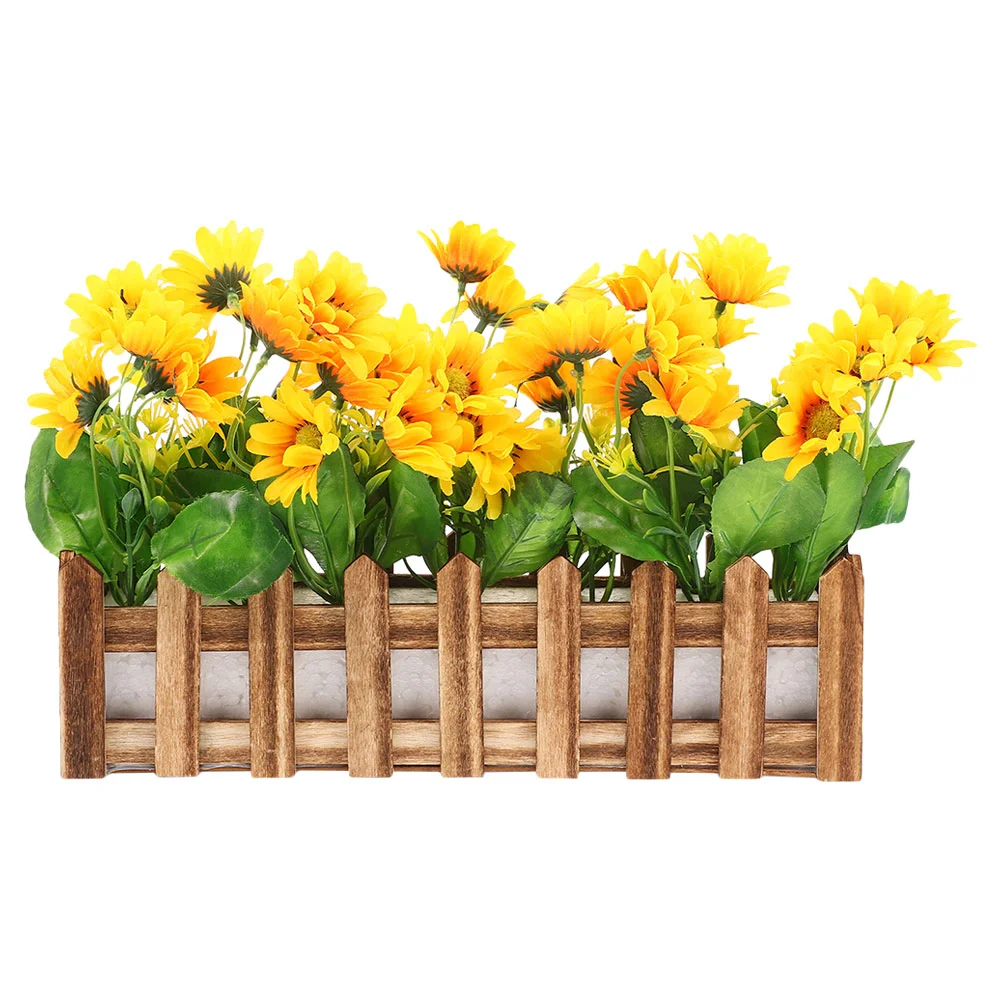 

Fake Artificial Plantss Fence Small Flowers Dried Sunflowers Fake Decor Outdoor Floral Arrangements Wedding