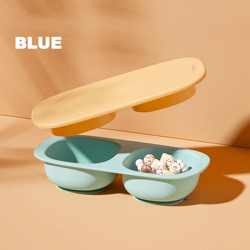 

Baby Silicone Dish Set Self-Feeding Antislip Saucer Suction Children's Tableware Plate for Baby-Led Weaning Silicon Bowl