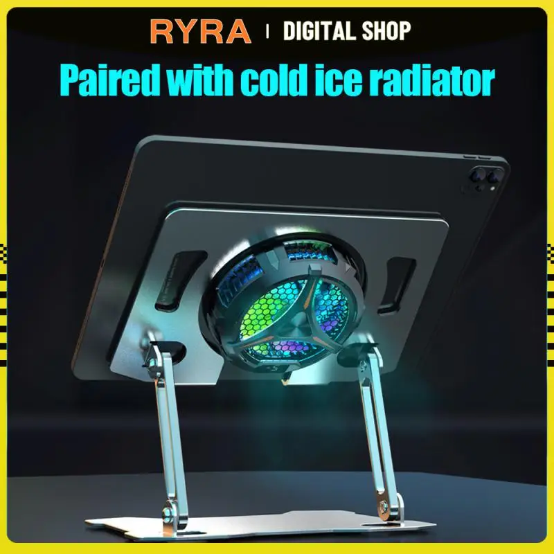 

RYRA Tablet Cooler Type C Powered Radiator Magnetic Cooling Tool With Metal Laptop Stand Portable Cooling Fan For Macbook Tablet