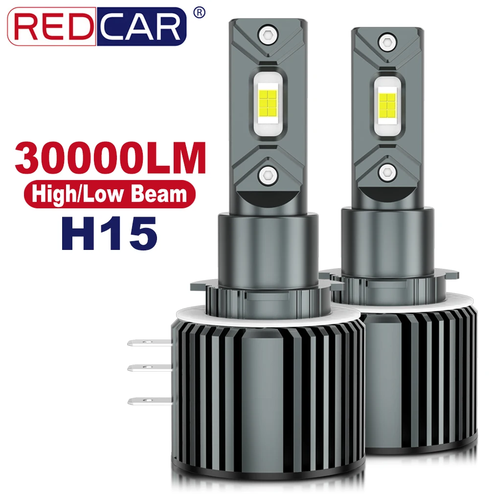 

2pcs H15 LED Bulbs 30000LM 100W Canbus Headlight Turbo Daytime Running Lights Car Lights for Mercedes Benz BMW Volkswagen Golf