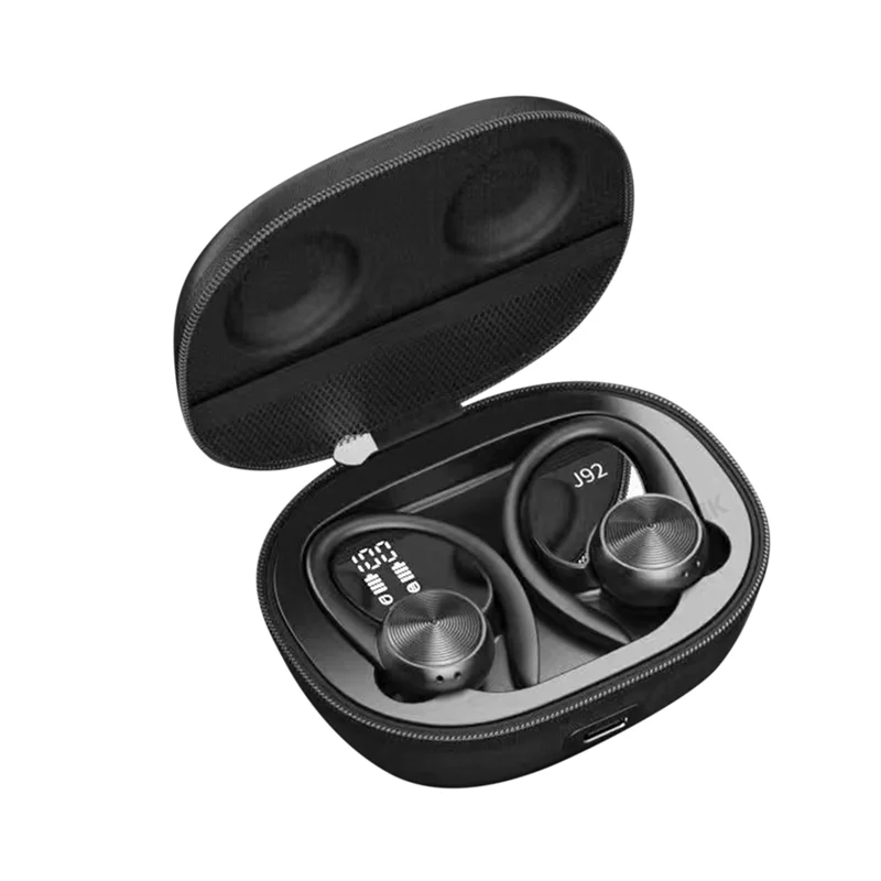 

TWS 5.0 Earphone Bluetooth Active Noise Cancellation Wireless Headphones LED Display Headsets with Microphone(Black)