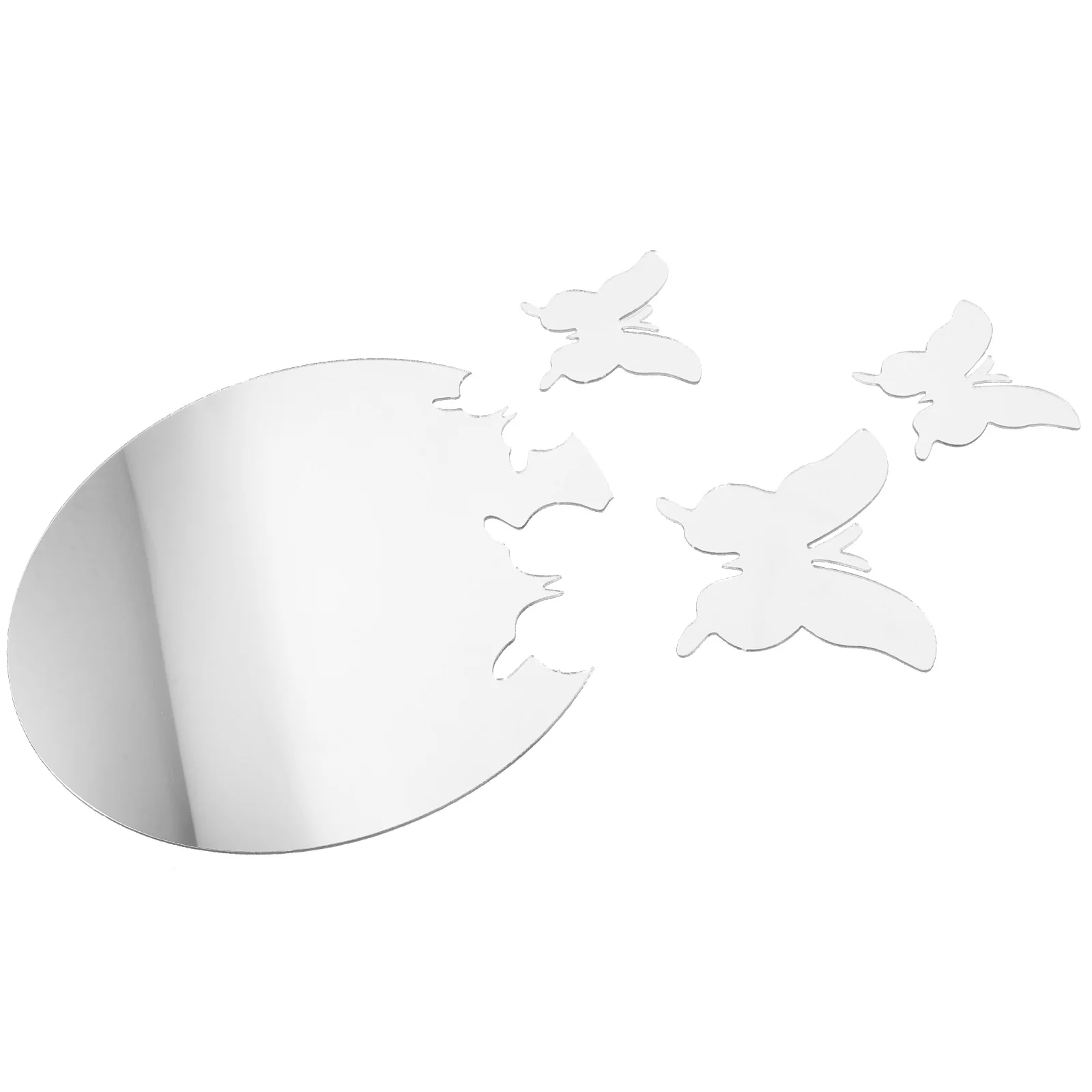 

1 Set Wall Stickers Butterfly Shaped Stickers Mirror Decals Bedroom Wall Stickers
