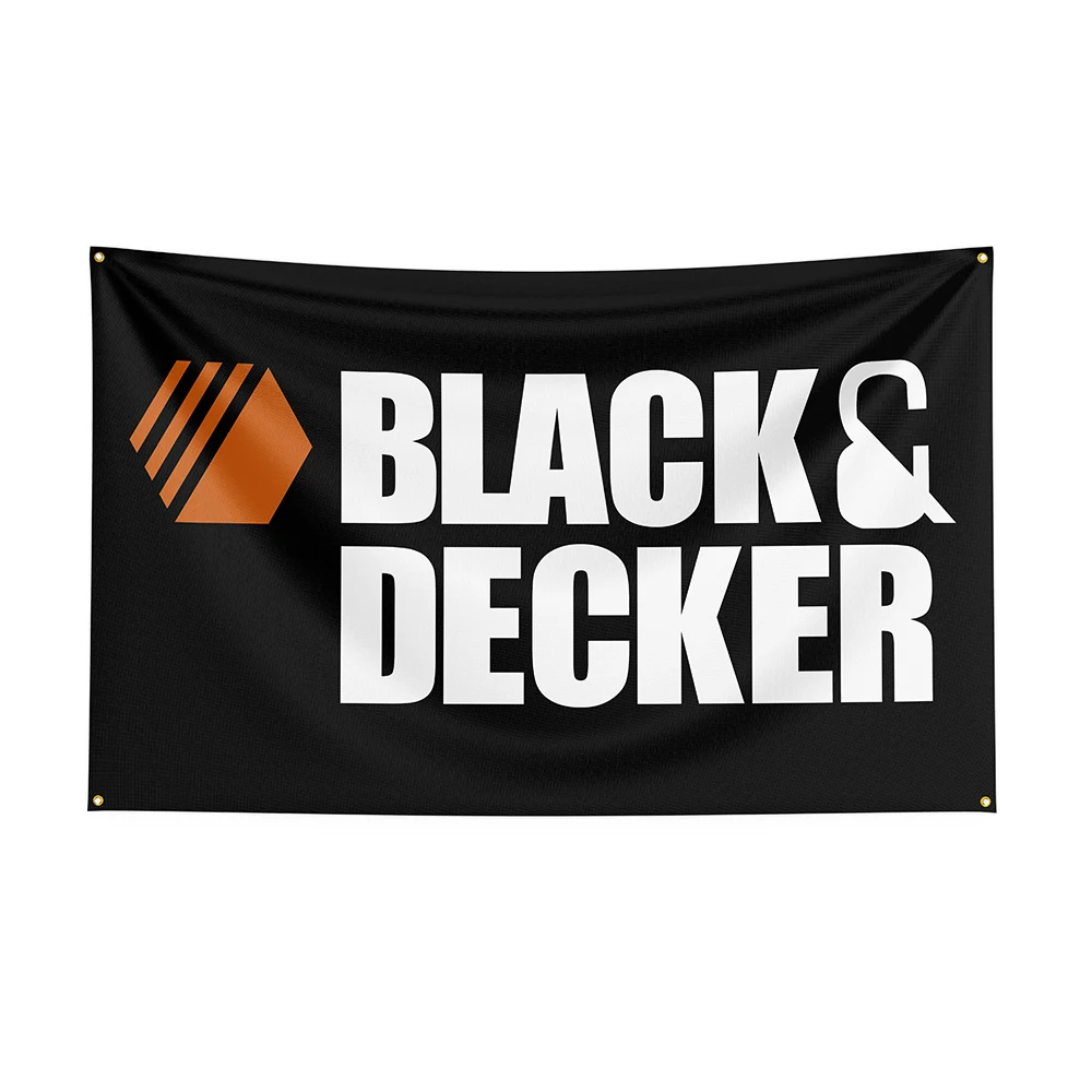 

3x5Ft Black&Declkers Flag Polyester Prlnted Tools Banner For Decor 1