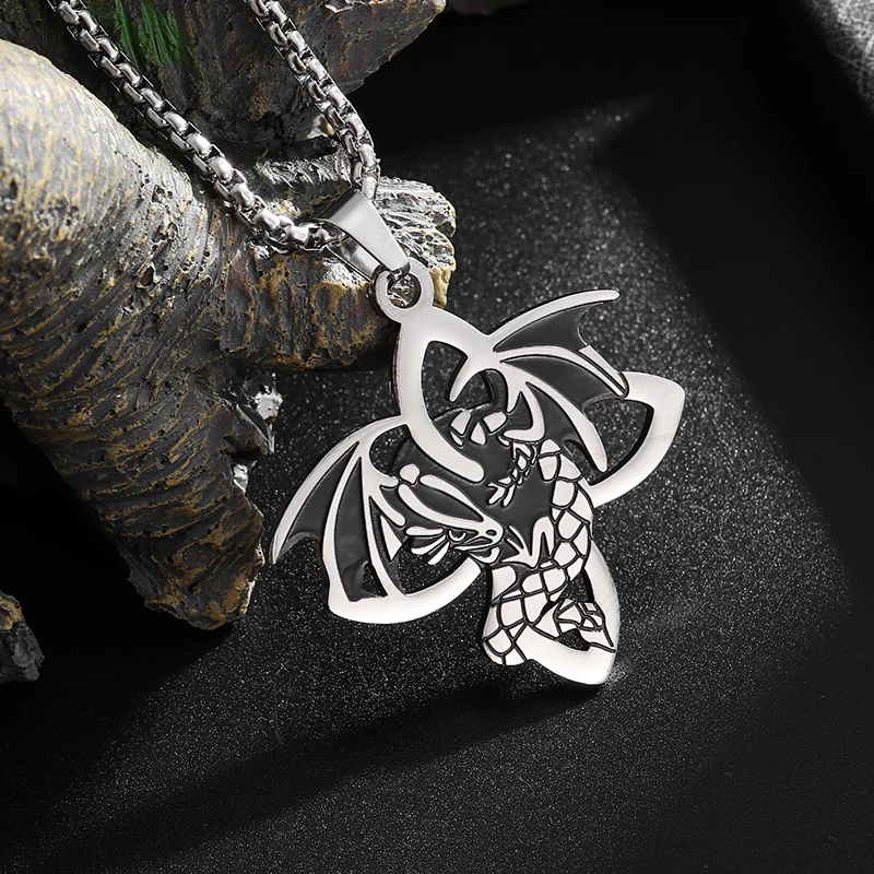 Ожерелье из нержавеющей стали с кельтским узлом викингов стиль унисекс