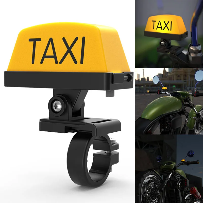 

Motorcycle Decoration Modified Light Adjustable Handle Helmet Light USB Rechargable Warning Taxi Box Sign LED Lamp Y5GF