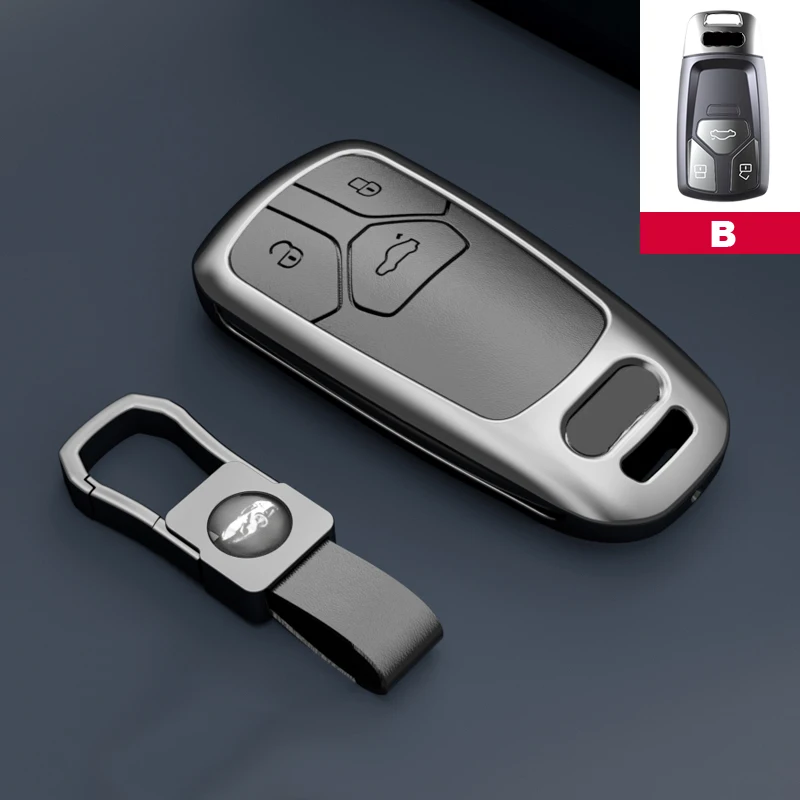 Металлическая оболочка для автомобильного ключа телефона Audi A6 C8 A4 A5 B9 Q5 FY Q7 4M TT S4 A7