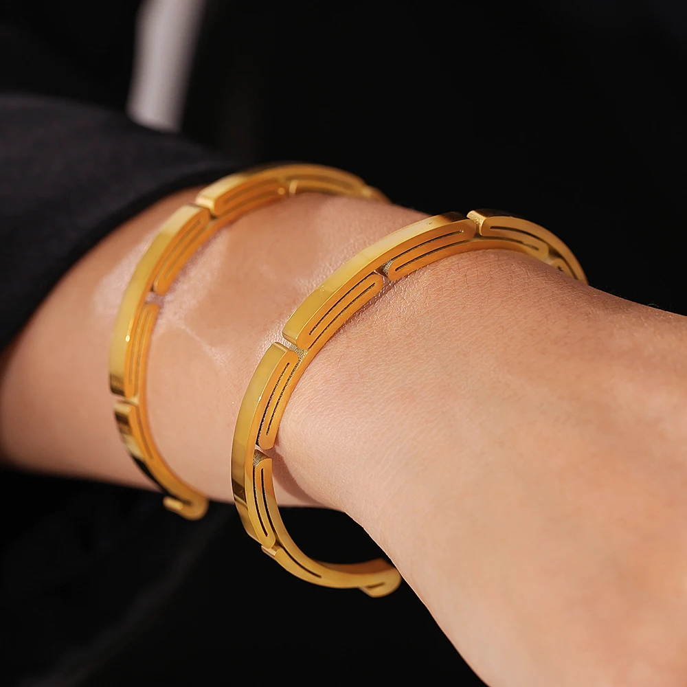 Простые браслеты-манжеты Liora для женщин браслет из нержавеющей стали 316L