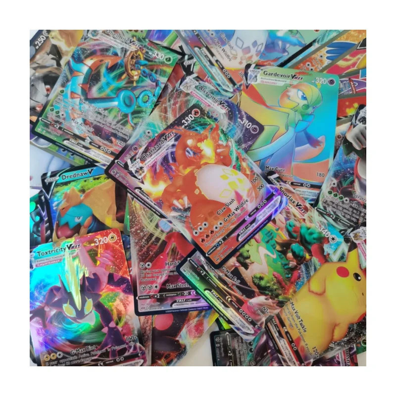 

50Pcs Pokemon Foil Card Vmax GX English Korean Spanish Board Battle Collectible Children's Toys Gift Christmas