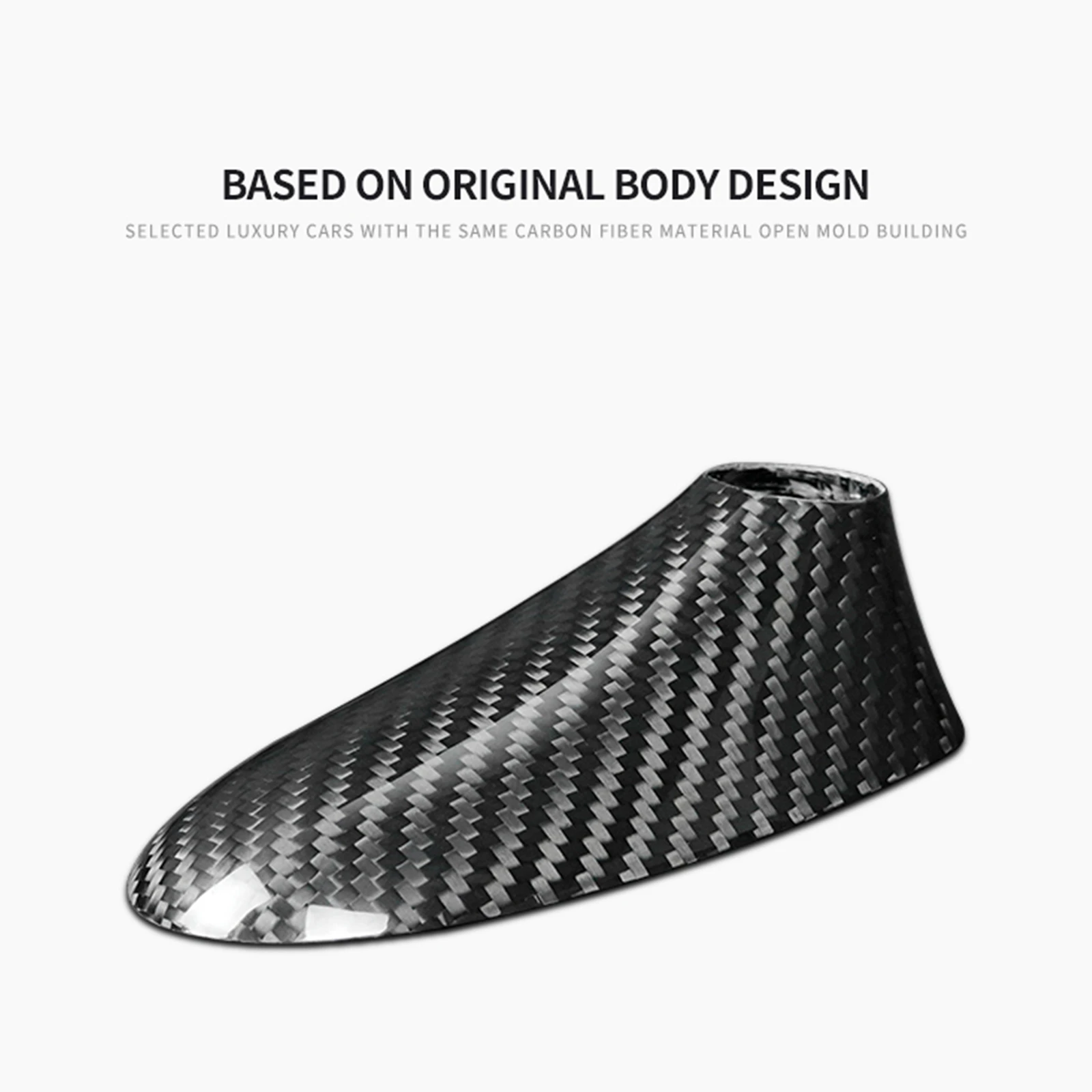 Фото Для Fiat 500 Jeep Renegade 2004-2011 Накладка на внешнюю антенну крыши из углеродного волокна №1
