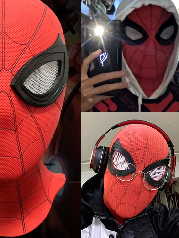 Новый костюм супергероя для косплея паука 1:1 маска на шлем из ПВХ головной убор