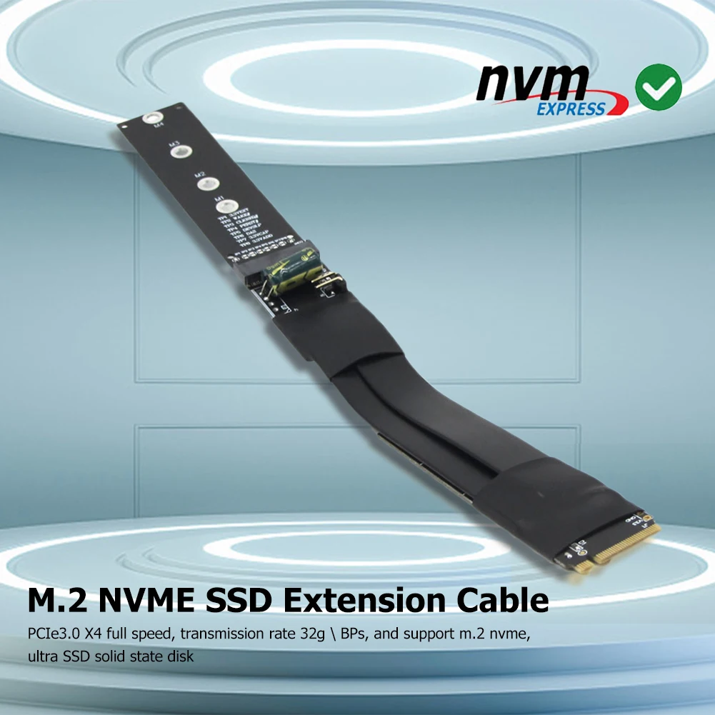 

M.2 NVMe SSD Удлинительный кабель, карта расширения твердотельного накопителя M2 к PCI-Express 4,0 3,0 X4 PCIE, полная скорость, 32 Гбит/с, M удлинитель ключа