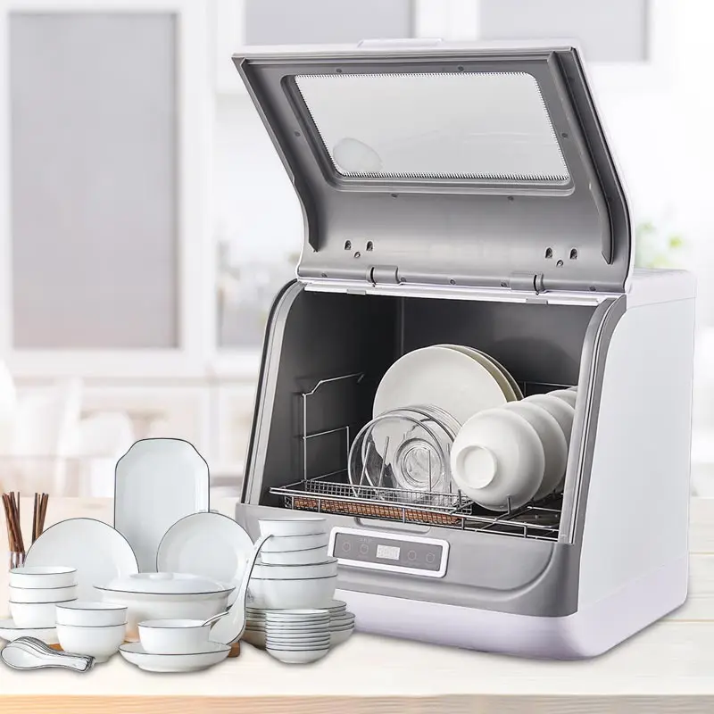 

portable 6 place smart 220V ultrasonic household portable dish washer dryer sterilizer machine home dishwasher