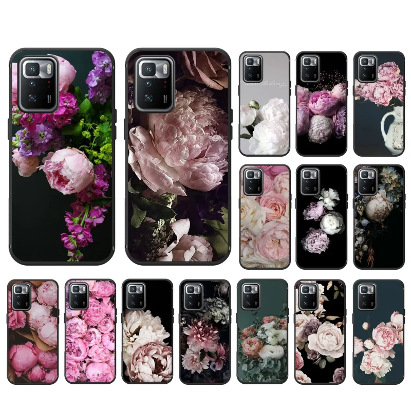 

Peony Phone Case for Xiaomi Mi 11T 11lite 11T pro Poco X3 Pro Redmi Note8 Note10 Note9 Pro Note 11Redmi 10 9 9C