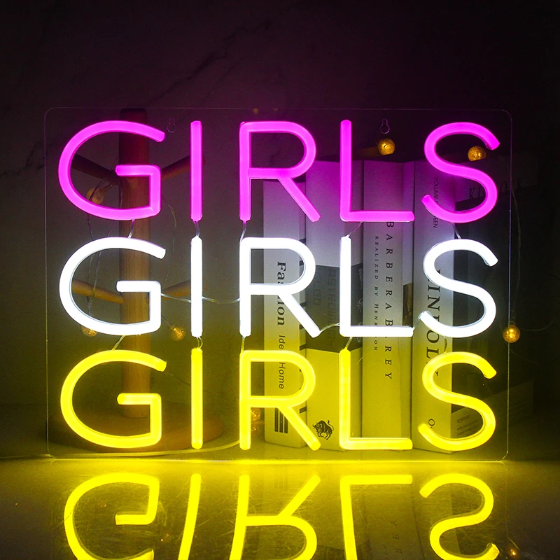 

Wanxing Girls 3 Colour Led Neon Signs Light USB for Party Bar Club Restaurant Wall Hanging Neon Lights Wedding Christmas Decor