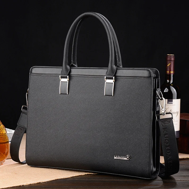 

Kuqi kangaroo men's business handbag briefcase casual one shoulder messenger fashion computer