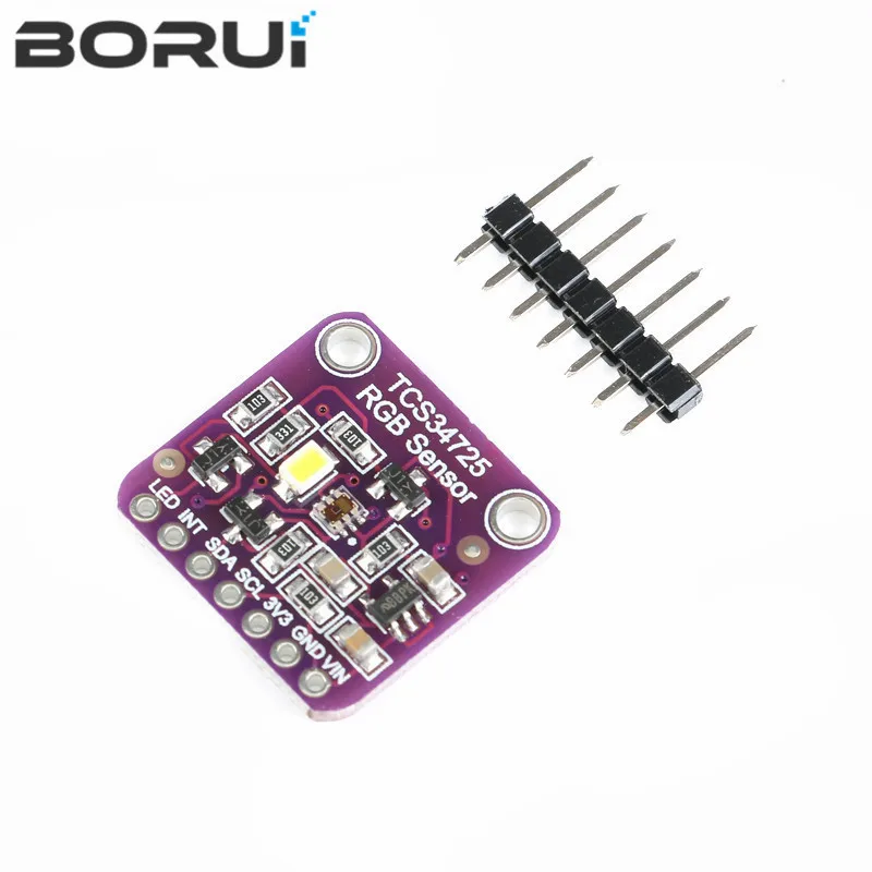 Фото Датчик цвета RGB TCS34725 с ИК-фильтром и белым светодиодом для Arduino UNO R3 №1