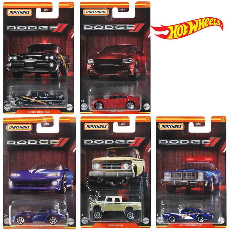 

2022 GGF12 Matchbox Dodge Series 2018 Dodge Charger Dodge D-200 Monaco Police Coronet Police Dodge Viper R 1:64 Diecast Car Toys