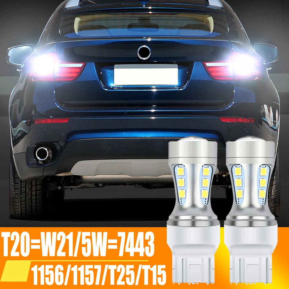 2x7443 7444 T20 W21/5W светильник для Lada Kalina Granta Vesta DRL 1157 T15 лампы 12 В 6500K белый супер яркий SMD 1156 P21W T25 2x7443 7444 T20 W21/5W светильник для Lada Kalina Granta Vesta DRL 1157 T15 лампы 12 В 6500K белый супер яркий SMD 1156 P21W T25