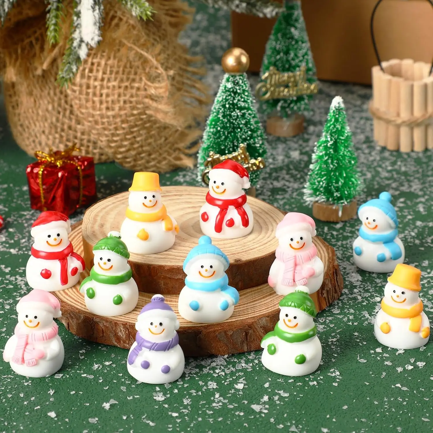 

5/10 Шт. Миниатюрных Фигурок Снеговиков, Рождественские Украшения Для DIY-сада Мечты, Дома, Елки, Праздничный Подарок