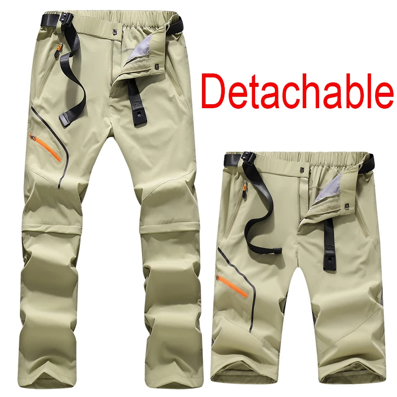 2022 Men Pants Removable Quick Dry Outdoor Fishing Mountaineering Sports Casual Pants Men Breathable Waterproof Men Pants