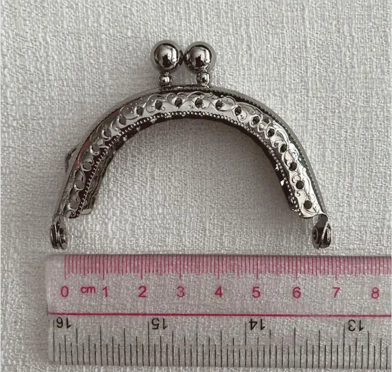 6.5cm Metal Purse Frame Handle for Clutch Bag Handbag Accessories Making Kiss Clasp Lock Antique Bronze Hardware