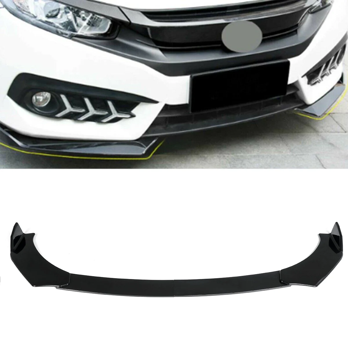 

4PCS Universal Front Bumper Lip Body Kit Lower Sploitters Spoiler Body Kit For Mazda Honda Civic BMW Mercedes Benz VW MK7 MK6