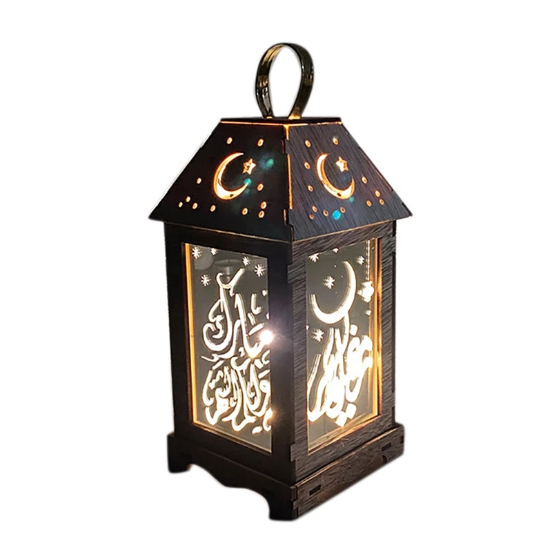 

ABHG EID Mubarak Wooden Pendant Ramadan Decoration Islam Muslim Party Decor Eid Al Adha Ramadan