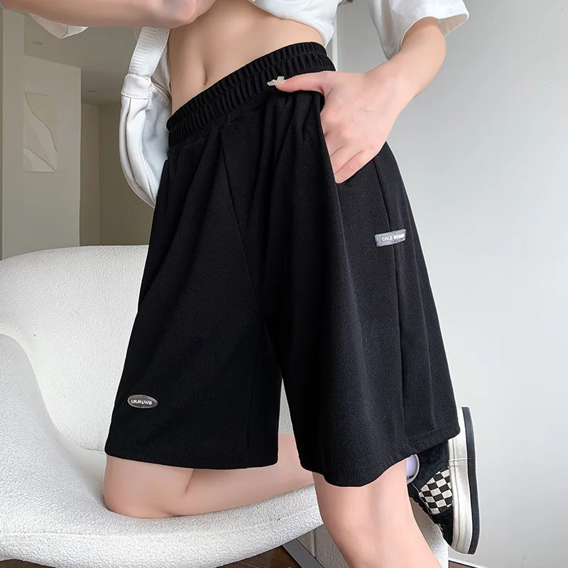 

Шорты женские с высокой талией и карманами, из вискозы