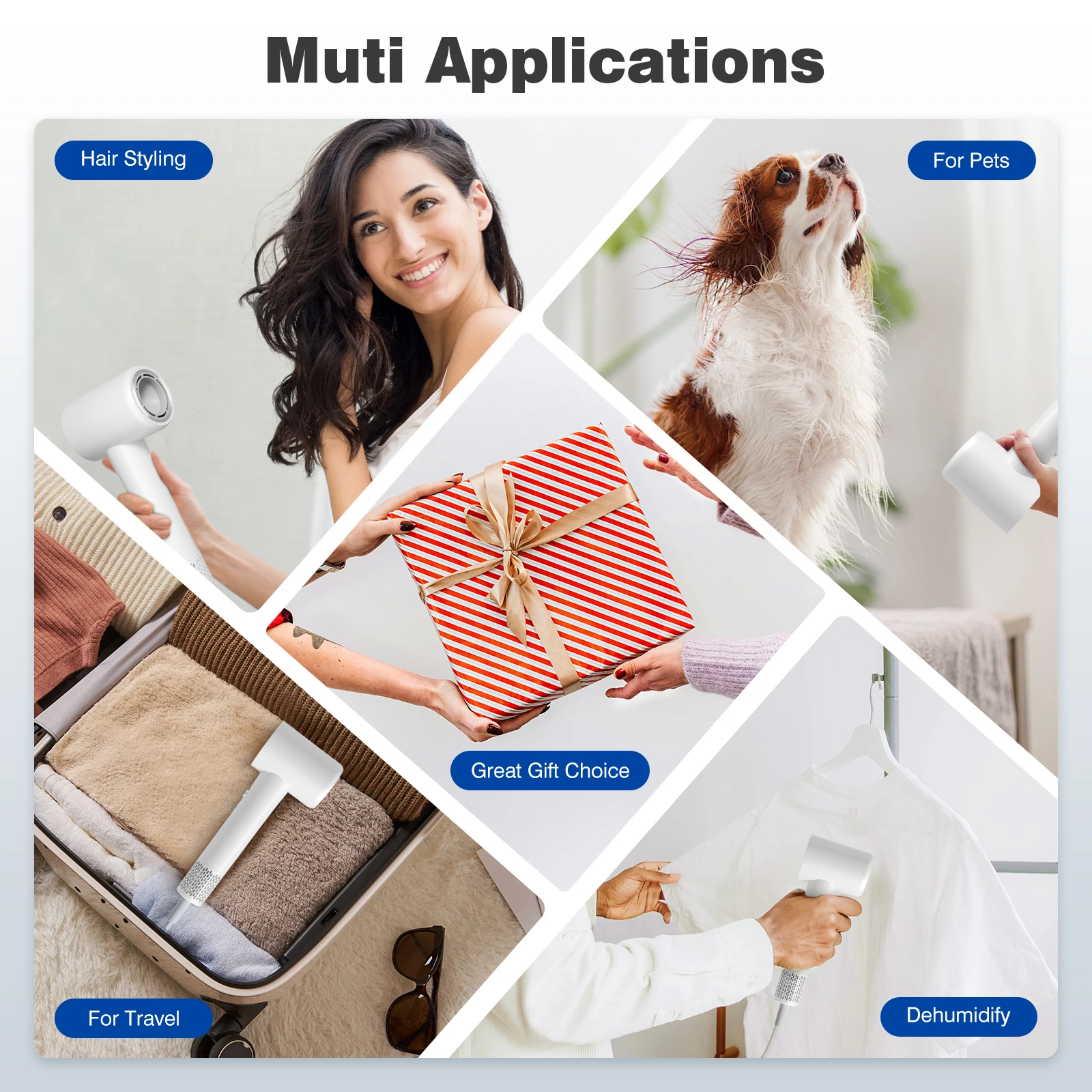 Фен для волос Doxivo 110000 об/мин 1500 Вт