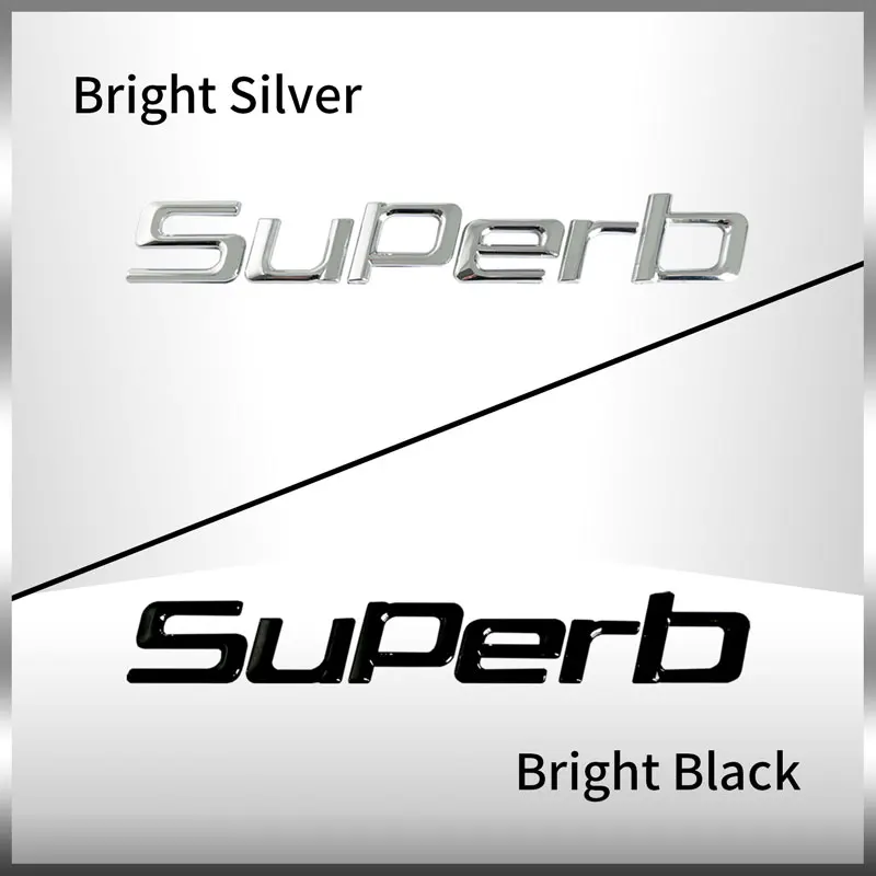 

3D металлическая эмблема на задний багажник автомобиля, хромированная наклейка для SKODA OCTAVIA SUPERB KAROQ FABIA RAPID 4x4 YETI, декор с буквенным логотипом