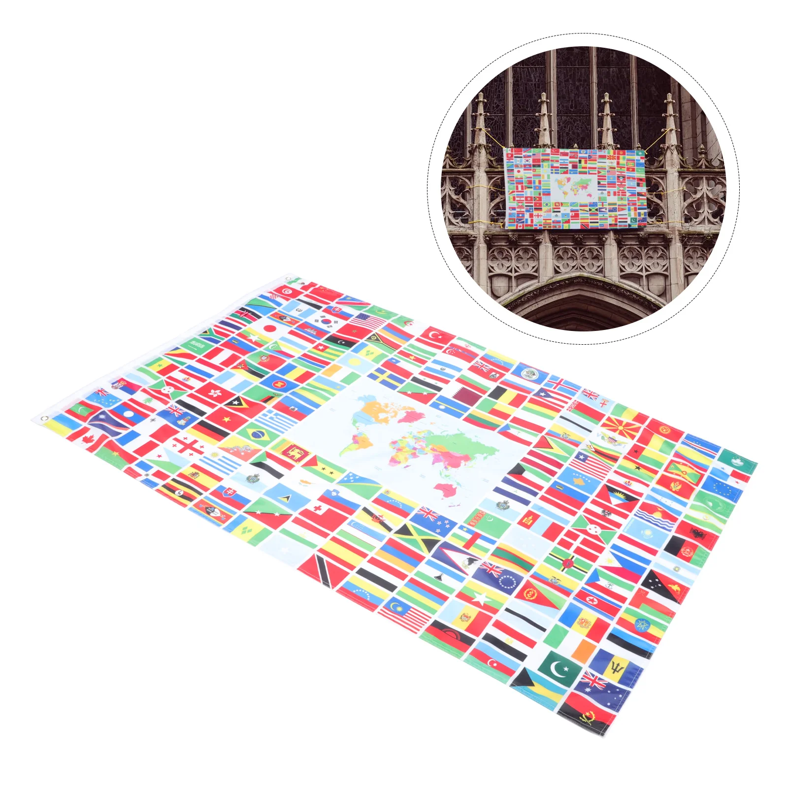 

Simple Wall Decor International Flag Banner World Flag Banner Backdrop World Flag Banner for Soccer Fans Families Co-worker